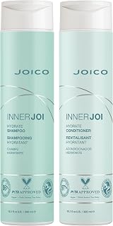 Joico InnerJoi Hydration Shampoo & Conditioner Set | For Dry Hair & Scalp | Sulfate & Paraben Free | Naturally-Derived Vegan Formula | 10.1 Fl Oz