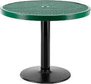 Global Industrial 36" Round Outdoor Cafe Table with Pedestal Base, 29" H, Green