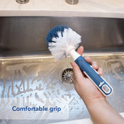 Sink and Dish Scrub Brush by UNGER – 9.5 inch, Microfiber, Blue, Model 979830