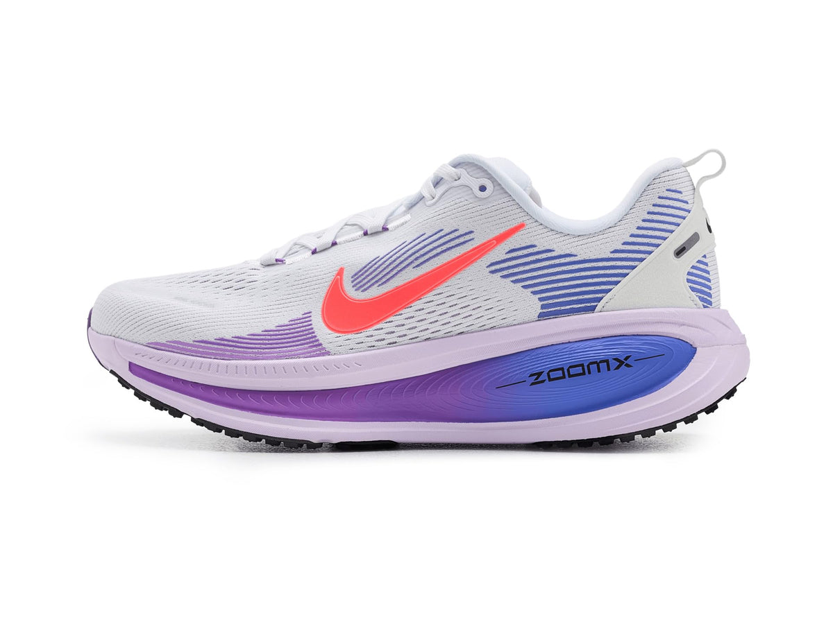 Womens Vomero 18 White/Hot Lava/Violet Mist/Sapphire 6.5 Wide by Nike – 6.5 Wide, White/Hot Lava/Violet Mist/Sapphire, Model HM6804/IF0515-112
