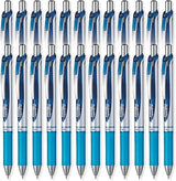 Pentel EnerGel XM BL77 - Retractable Liquid Gel Ink Pen - 0.7mm - 54% Recycled - Sky Blue - Set of 24