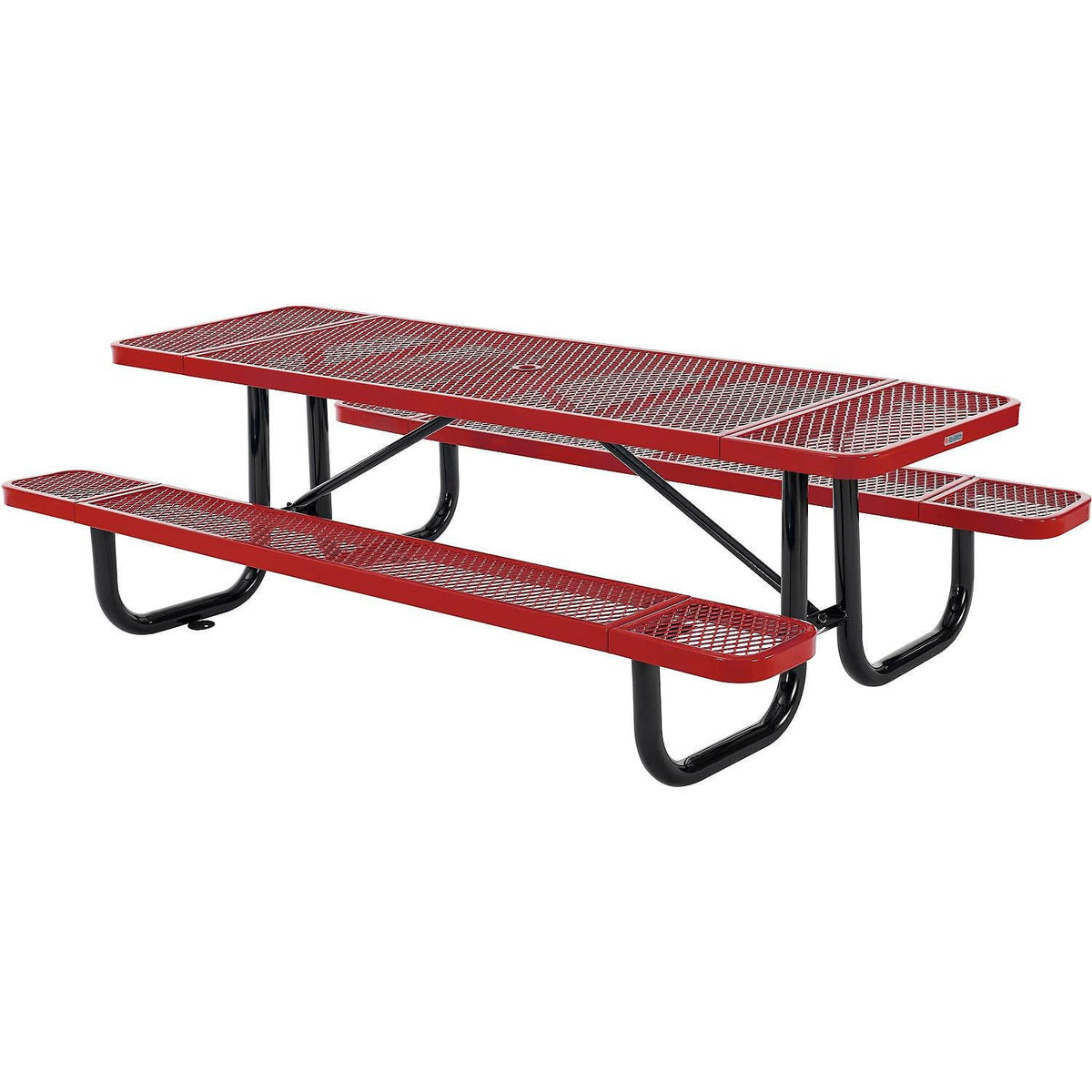 Global Industrial Red / Industrial / 96 inches x 30 inches x 29.5 inches Picnic Tables