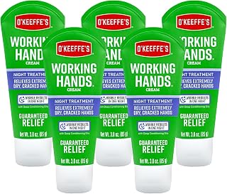 O'Keeffe's Working Hands Night Treatment Hand Cream; 3 oz Tube; (Pack of 5)