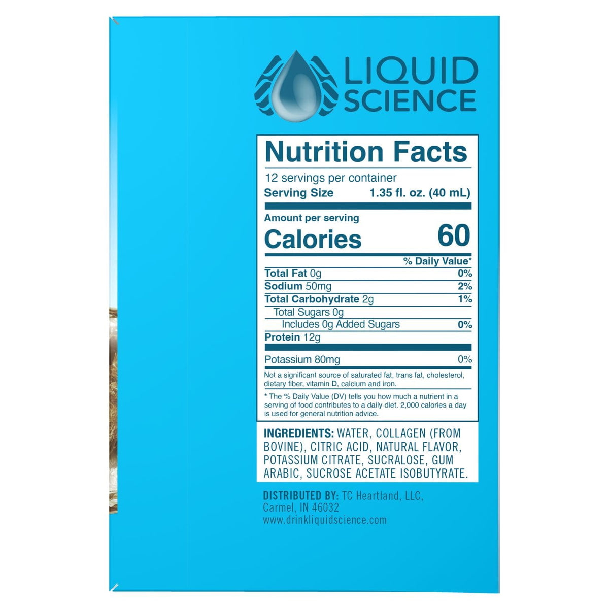 Liquid Science Dragon Fruit Grapefruit Collagen Protein Drink Mix Pods by Java House – 12 Count (Pack of 1), Light Blue