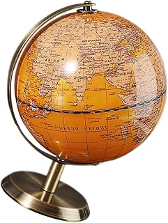 BESTYASH Rotating Earth Globe for Desk 5.5 Inch with English Labels, Sturdy Abs and Metal Material, for Office Decoration and Living Rooms, Educational Globe for Learning and Study
