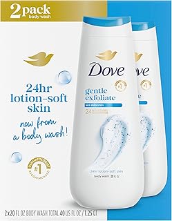 Dove Body Wash 2 Count Gentle Exfoliating With Sea Minerals Instantly Reveals Visibly Smoother Skin Cleanser That Effectively Washes Away Bacteria While Nourishing Your Skin 20 oz