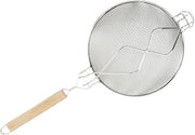 Winco 10 1/2" Tan Double Mesh, Nickel Plated Tin-plated steel Strainer