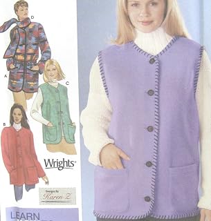 Misses Jacket Vest Scarf Sewing Pattern Simplicity 9883 Size XS-S-M 6-16 Easy