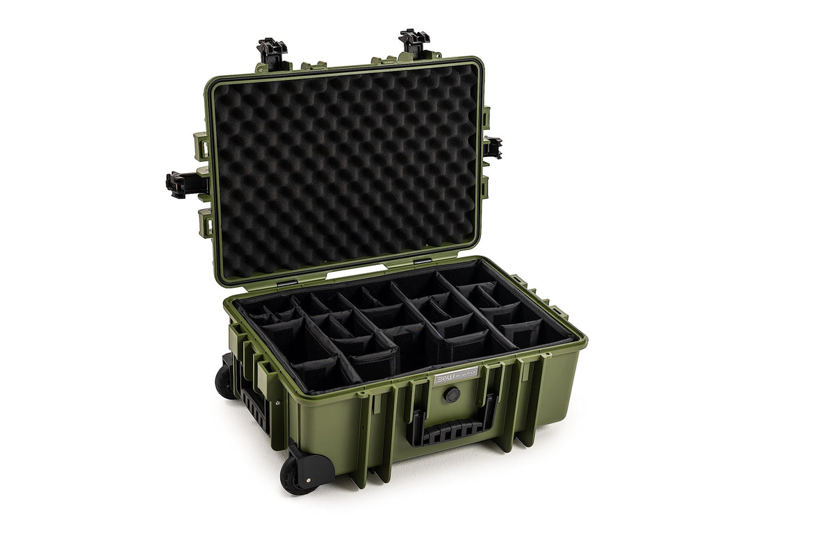 B&W International Bronze Green / Typ 6700 - Innenmaß 53x36x22cm / Compartment Divisions Suitcases