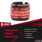 Thread Insert by E-Z LOK – 7/8", Alloy Steel, Pack of 5, Model 329-12