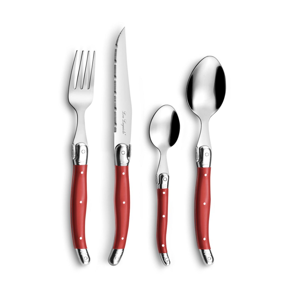 Tradition, stainless steel Polypropylene, red, One Size by Lou Laguiole – One Size, Stainless Steel, Red, Model 2511RDPA22C40
