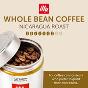 illy Nicaragua Single Origin Bold Roast / 8.8 Ounce (Pack of 6) / Whole Bean Coffee