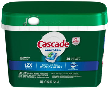 Complete Actionpacs Dishwasher Detergent by Cascade – 38 Ounce (Pack of 1), Multicolor, Model I00100740