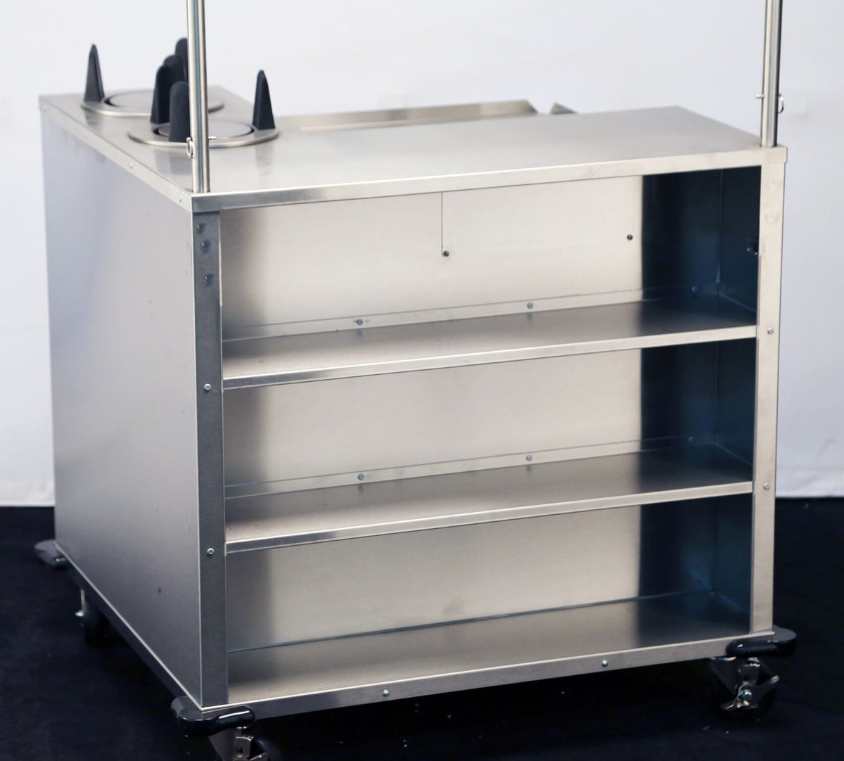 Food Service Deluxe Tray Starter Station for Pans by Lakeside – Stainless Steel, Model 2620