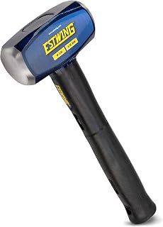 Estwing 4-Pound Club Sledge Hammer for Demolition/Stake Driving, 50-55 HRC, Locked Head, 12-Inch Indestructible Handle with Vulcanized Rubber Overlay, Reinforced Lanyard Hole