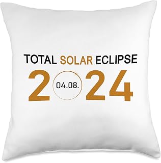 Solar Eclipse 2024 April 4th Spring USA Totality Throw Pillow, 18x18, Multicolor