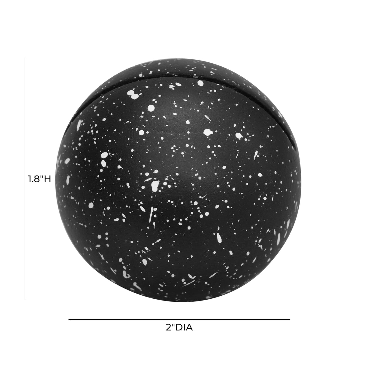 Gabby Speckled Black Round Card Holder - Set of by TOV Furniture – Concrete, Black, Pack of 4, Model TOV-C18707