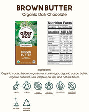 Alter Eco Brown Butter / 12 Count (Pack of 1) / Brown Candy & Chocolate Bars