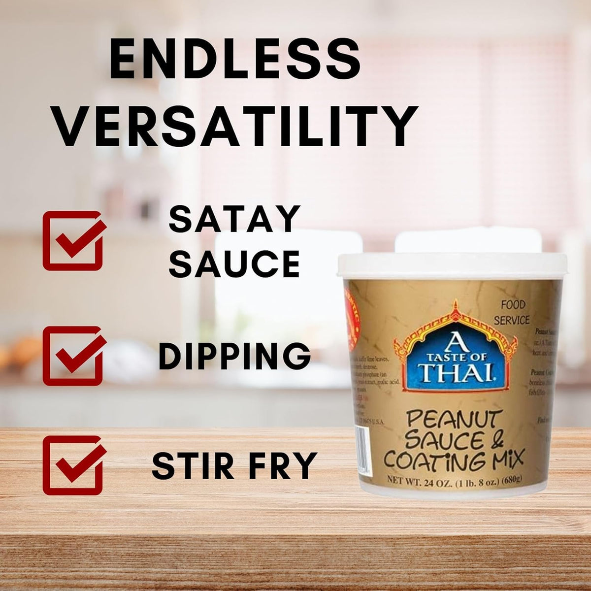 Peanut Sauce & Coating Mix | Authentic Thai Flavor with Roasted Peanuts & Spices | Ready-to-Use Mix for Noodles by A Taste of Thai – 3 Pack, Pack of 3, Model 8054