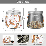 Heart Dog Pattern Splash Ashtray with Lid by ALAZA – Stainless Steel, C484, Model g541177090p1082c1149s2657