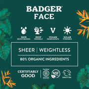 SPF 50 Mineral Sunscreen and SPF 30 Mineral Face Sunscreen by Badger – Pack of 2