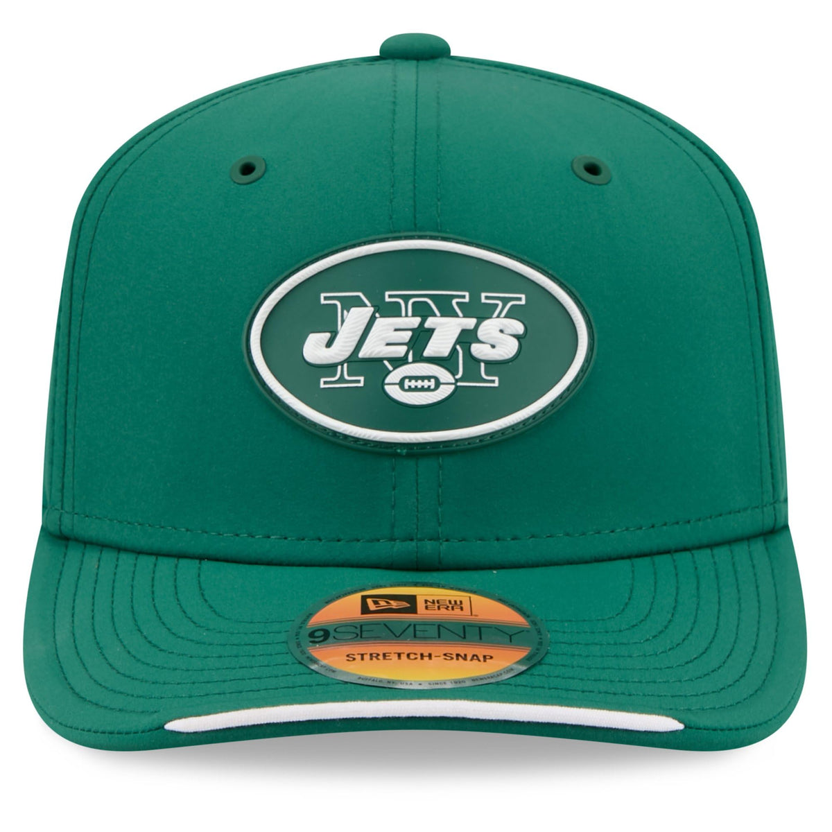 Men's Green New York Jets 2026 Sideline Throwback 9SEVENTY Adjustable Hat by New Era – 84% Polyester/16% Elastane, New York Jets, Green, Model 26 Nfl Sideline 9seventy Ss
