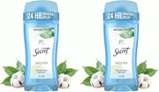 Secret Deodorant, Solid Antiperspirant | Shower Fresh Scent | Invisible | For Women | 2.6 oz Pack of 2