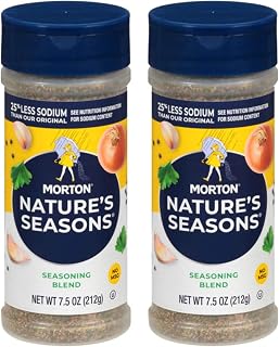 Morton Nature's Seasons Reduced Sodium, 7.5 Oz Spice Shaker, 2 Pack