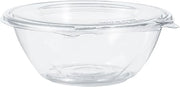 Dart 24 oz SafeSeal Tamper-Evident Clear PET Plastic Bowl with Hinged Flat Lid, CTR24BF (150 Count)