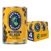 Westbrae Natural Organic Black Beans / 15 Ounce (Pack of 4) / 3.75 LBR (Pack of 1) Black Beans