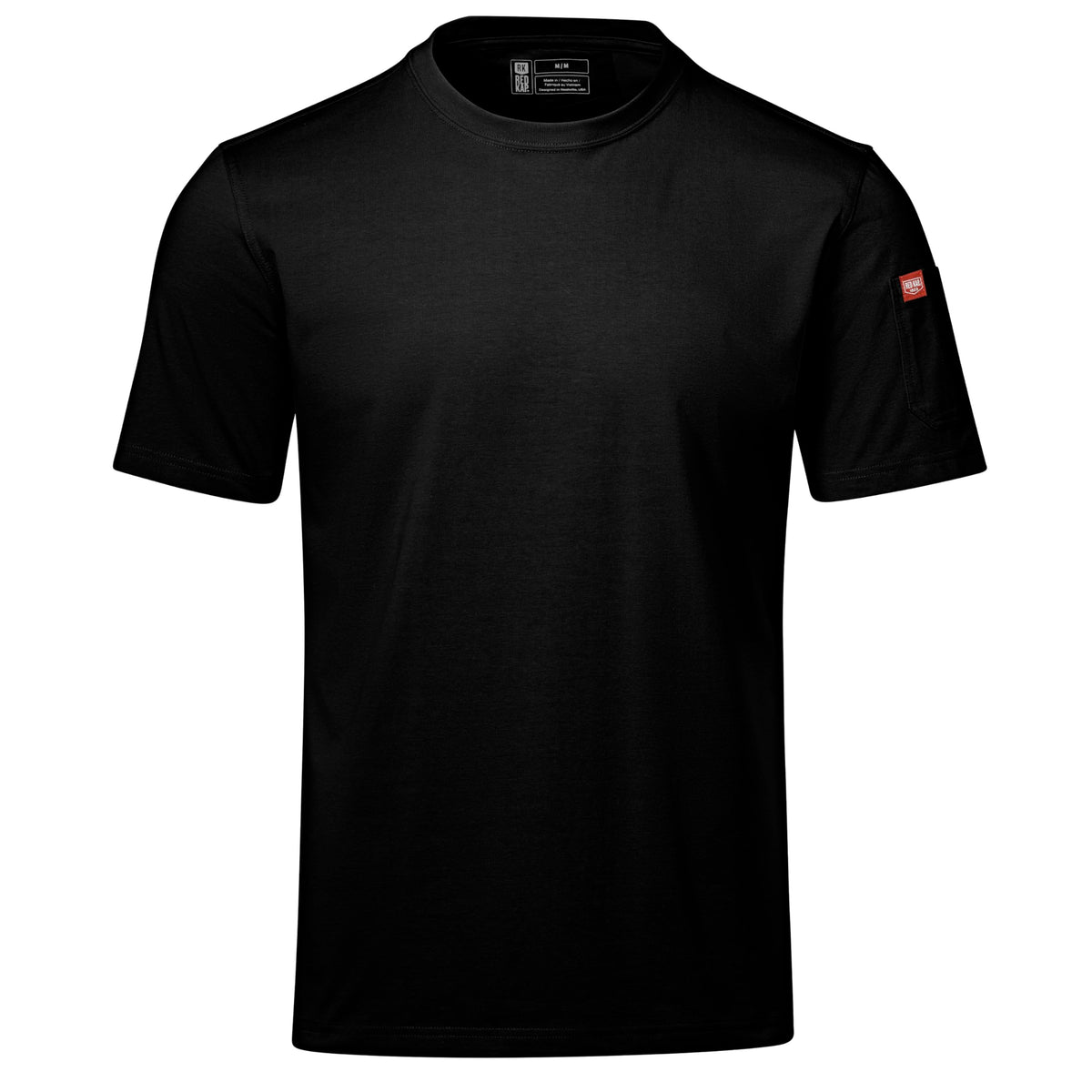 Men's Short Sleeve Midweight Performance Tee by Red Kap – Large, Cotton, Black, Model S4K6BK SS L
