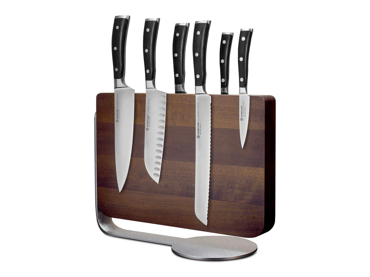 Classic Ikon Knife Block with 6 Blades by Wüsthof – Fleischmesser16 cm, Stainless Steel, Multicolour, Model 1090370602