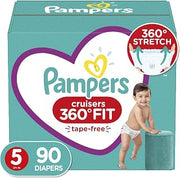 Pampers Cruisers 360Ëš Fit Diapers, Size 5, 90 Count