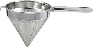 Winco China Cap Strainer, 12-Inch Diameter, Fine Mesh, Medium, Stainless Steel | China cap design, Fine mesh, Foodservice, Great for Draining Pasta, Rinsing Produce, Straining and Kitchen Prep