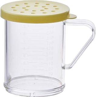 Winco 10 oz Yellow Snap-on Lid Dredge