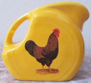 Fiesta Mini Disc Pitcher w/Chicken Belvedere Rooster - Daffodil Yellow - HLC USA
