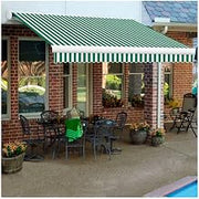 Awntech Retractable Awning Right Motor 20'W x 10'D x 10" H Forest Green/White