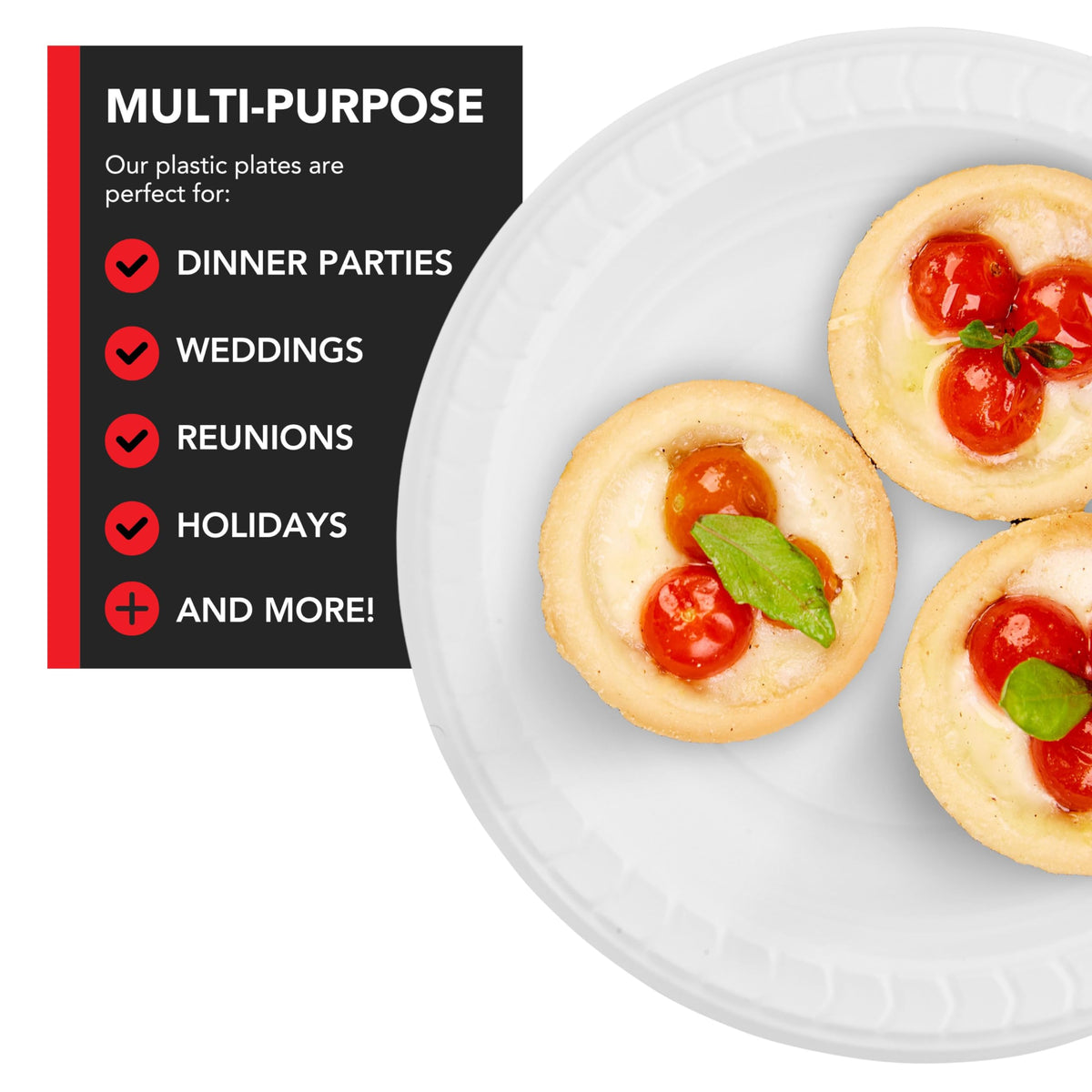 Stock Your Home 400 / 16 Pack Pack of 25 / White Plates