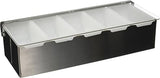Winco 15" Stainless Steel 5-Compartment Condiment Holder | Organizes condiments, Restaurant service, Great for Organization, Storage and Service Counters