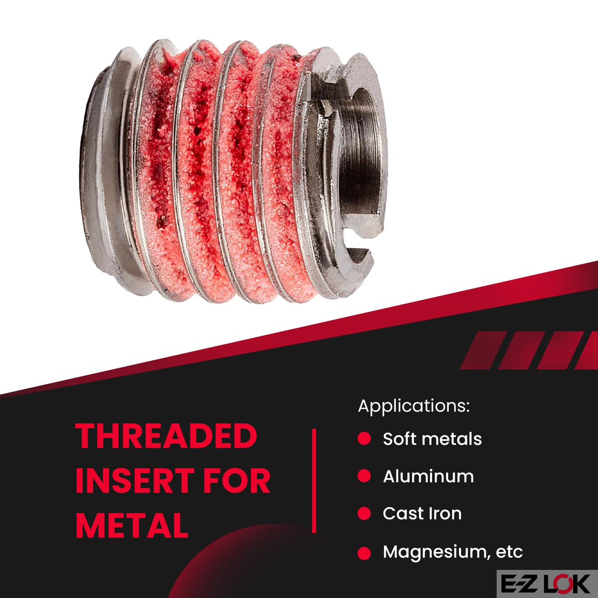 E-Z LOK 5/16"-24 IT, 1/2"-13 ET, 0.484" L / 5 / Pack of 5 Thread Locking Inserts