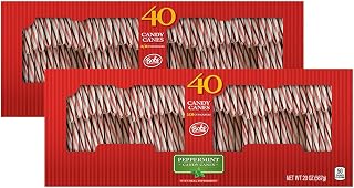 Brach's Bobs Red and White Candy Canes Peppermint, 40 Count (Pack of 2)