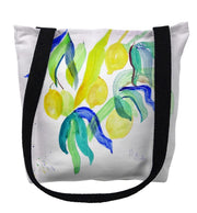 13 x 13 in. Lemon Tree Small Tote Bag by Betsy Drake – Cotton, Black, Model TY1112S