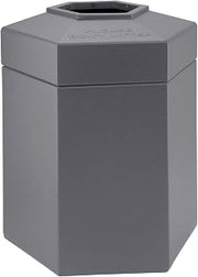 Commercial Zone Hexagon Trash Can - 45 gal.- Gray