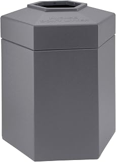 Commercial Zone Hexagon Trash Can - 45 gal.- Gray