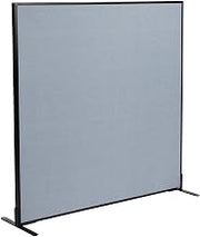 Global Industrial Freestanding Office Partition Panel, 60.25 Inch W x 60 Inch H, Blue, 1 Piece, Custom Build System for Cubicles, 90-Degree Corners, High-Low Configurations