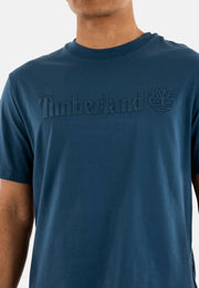 Men's Hampthon Short Sleeve Tee by Timberland – Cotton, Dark Denim