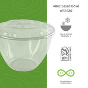 ECO PRODUCTS 48oz / Clear / 150 Bowls