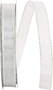 Reliant Ribbon Mesh Mate We Rd Ribbon, 5/8 Inch X 25 Yards, Silver