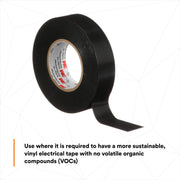 3M Black / 3/4 in x 60 ft (Pack of 10) / 10 Rolls Electrical Tape
