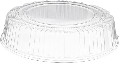CaterLine Plastic Round Dome Lid, 14-Inch, Clear (25-Count)